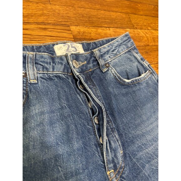 We the Free People Womens Wide Leg Jeans Size 25 27x32 Baggy Distressed Denim - Picture 4 of 8